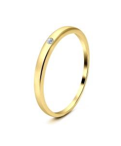 CZ Gold Plated Silver Rings NSR-2400-GP